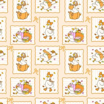 Playful duck pattern for kids vector