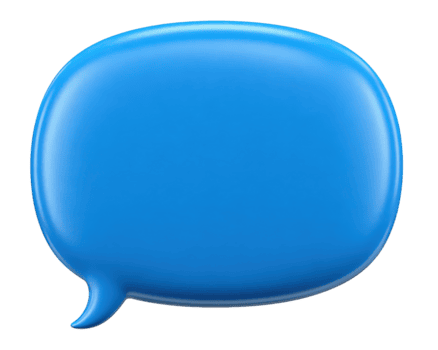 Blau 3d Rede Blase Symbol zum Botschaft oder Plaudern. diese glänzend Kommunikation Symbol repräsentiert glücklich Gespräch, Dialog oder Kommentar, isoliert auf Transparenz Hintergrund png