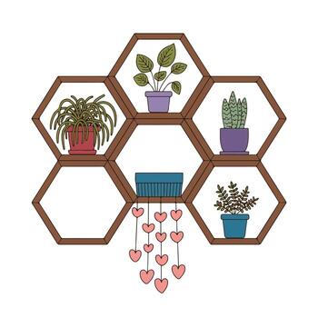 featuring hexagon shapes and icons for business design and web decoration concept vector