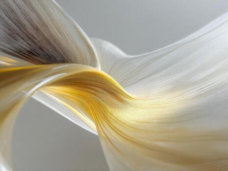 Flowing abstract lines creating a dynamic wave pattern with soft golden and white hues illustrating movement and elegance in modern digital art design photo