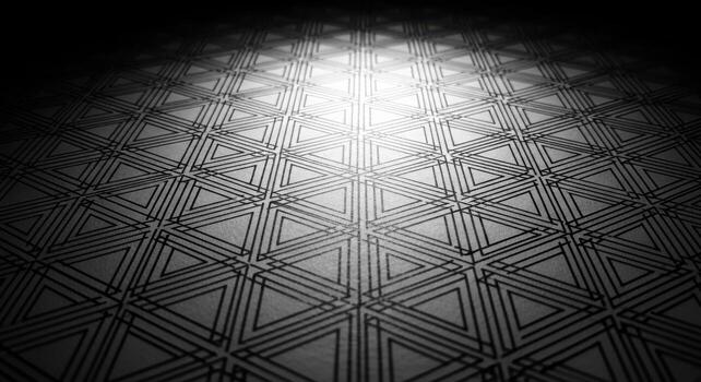 A stylish geometric pattern in black and white with shadows. photo