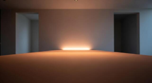 A room with a light shining on it photo