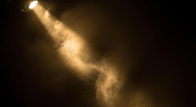 A man is standing in front of a light photo