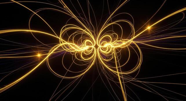 A butterfly with glowing lines on it photo