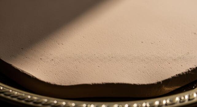 A close up of a cream colored object photo