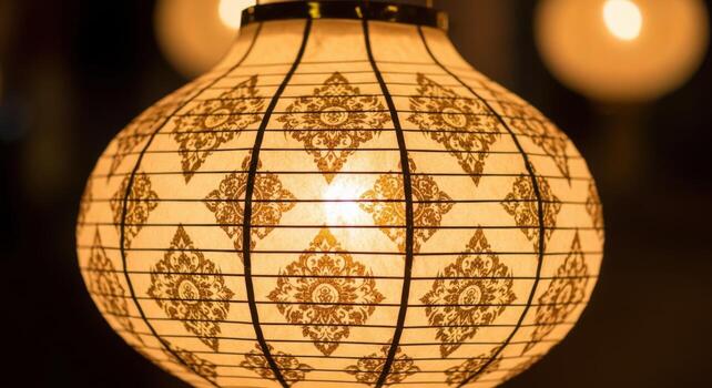 A light bulb with a patterned design on it photo