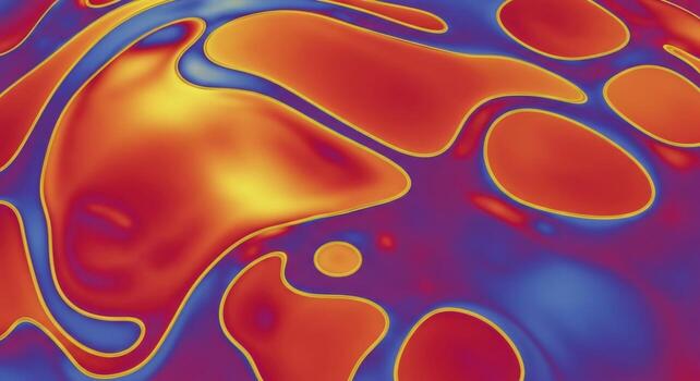 A computer generated image of a ball with a red, blue and yellow color photo