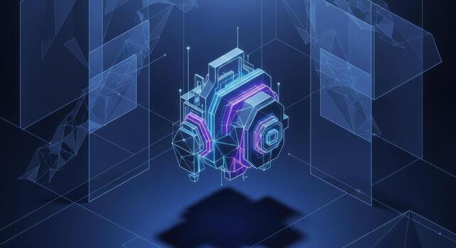 An abstract image of a futuristic machine photo