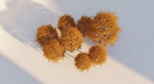 3d model of trees in the snow photo