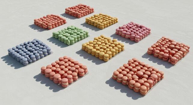 A group of colored blocks arranged in a square pattern photo