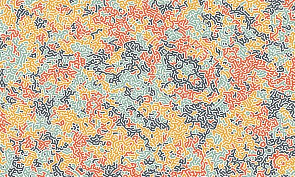 línea sin costura modelo. repitiendo cerebro modelo. multicolor torneado modelo vector