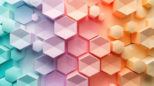 Colorful 3d cube background with many different colors photo