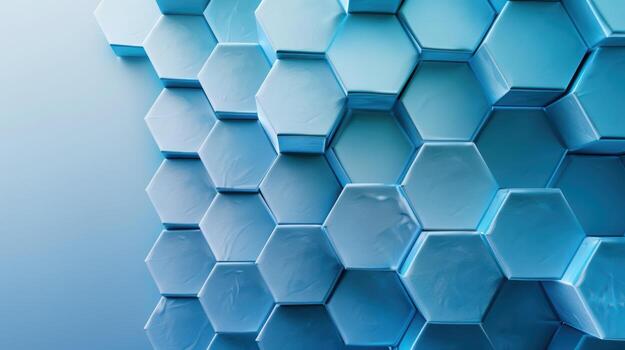 Blue hexagonal background with a blue background photo