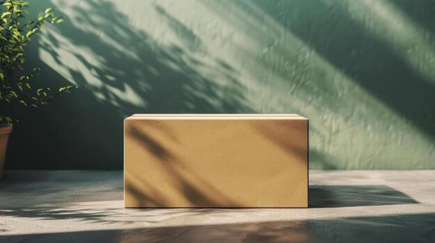 minimalista escena con sombra jugar y verde antecedentes foto