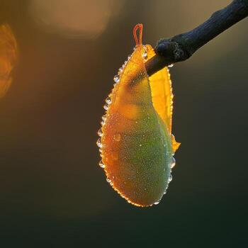 A tree branch with a leaf photo
