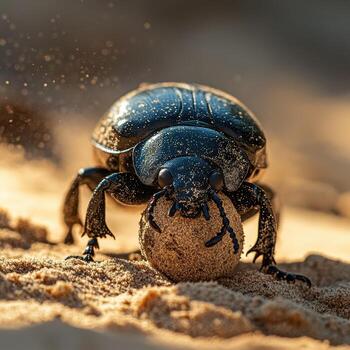A beetle on a sand dune photo