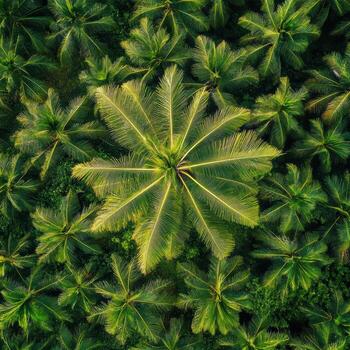 un aéreo ver de un palma árbol foto