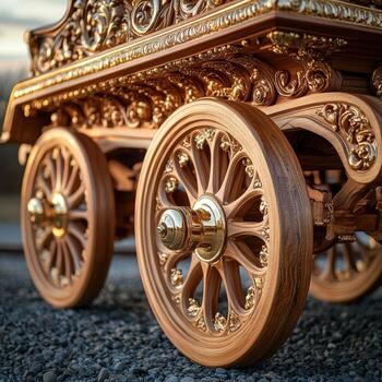 A close up of a toy train with wheels photo