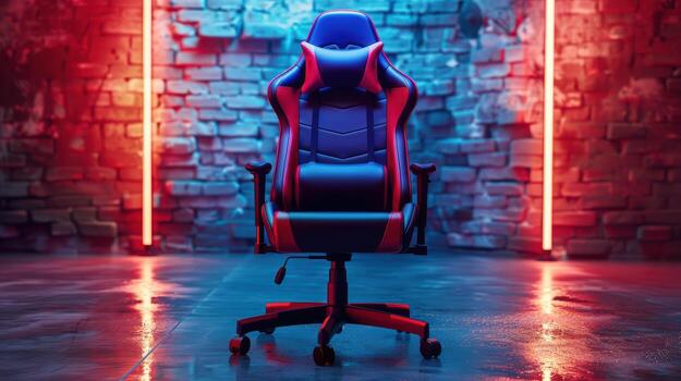 Ergonomic Gaming Chair with Modern Design in a Stylish Environment photo