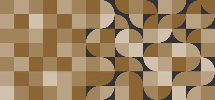 Abstract geometric pattern in brown tones vector