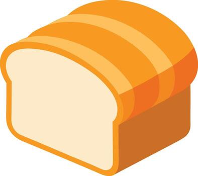 Isometric Loaf of Sliced Bread Graphic vector
