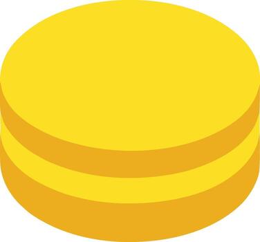 Stacked Gold Coins Isometric Icon vector