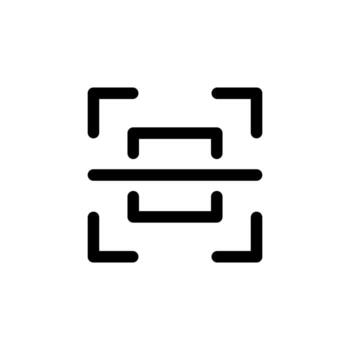 Stylish Scan Line Icon for Digital and Barcode Reader Design vector