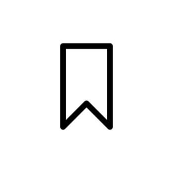 Creative Bookmark Line Graphic for Save and Document UI vector