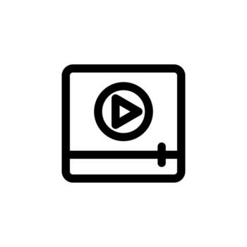 Modern Media Player Line Icon for Digital Streaming Platform vector