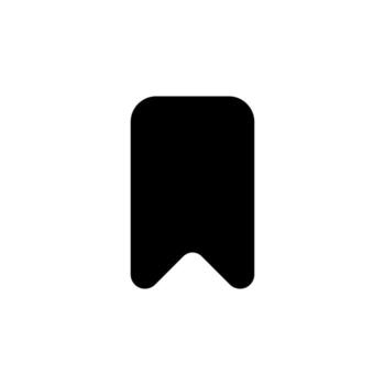 Clean Bookmark Solid Symbol for Document and App Interface vector