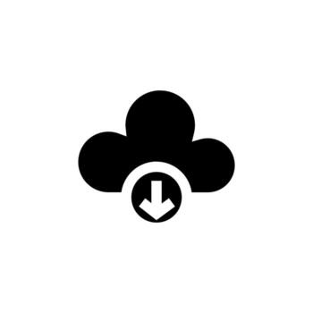 limpiar nube descargar sólido gráfico para digital y red ui vector