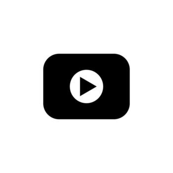 Minimal Media Player Solid Symbol for Streaming and Multimedia Interface vector