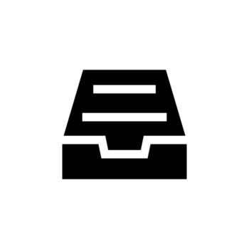 mínimo archivo sólido símbolo para almacenamiento y oficina interfaz diseño vector