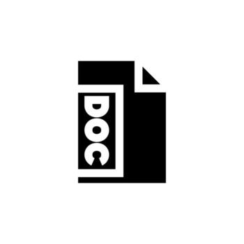 Modern Document Solid Icon for File and Office Management Design vector