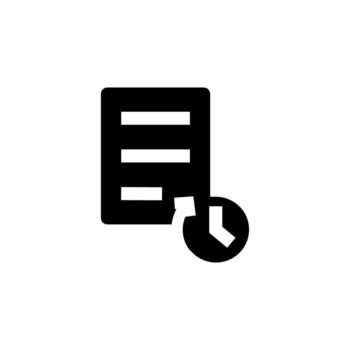 Sleek Recent Solid Illustration for Clock and System UI vector