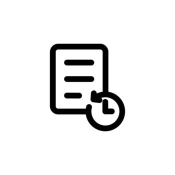 Modern History Line Icon for Time and Clock Interface vector