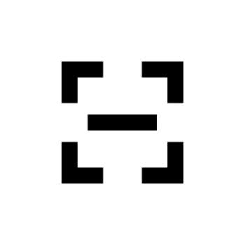 moderno escanear sólido icono para código de barras y qr interfaz diseño vector