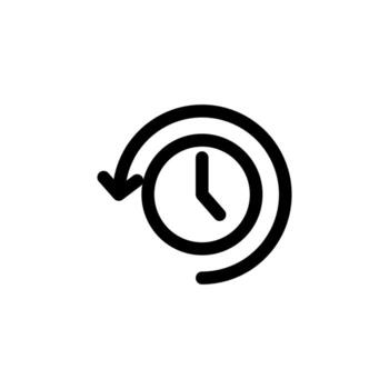 Elegant Recent Line Outline for Refresh and Update Design vector