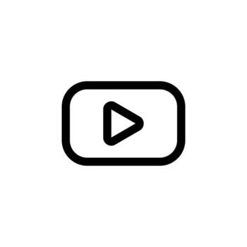 Modern Media Player Line Icon for Audio and Streaming Interface vector