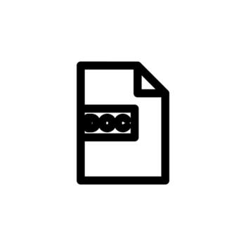 Stylish Document Line Outline for Folder and Information System vector