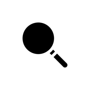Clean Search Solid Symbol for Data and Information Exploration vector