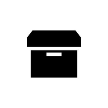 Clean Archive Solid Graphic for Folder and Document Organization vector