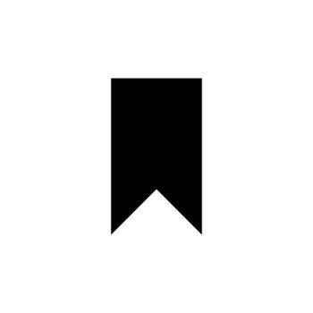 Professional Bookmark Solid Shape for Content and UI Design vector