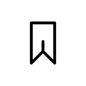 Modern Bookmark Line Icon for Reading and Web Interface vector
