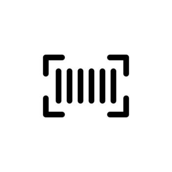 Modern Barcode Line Symbol for Technology and Scan Concept vector