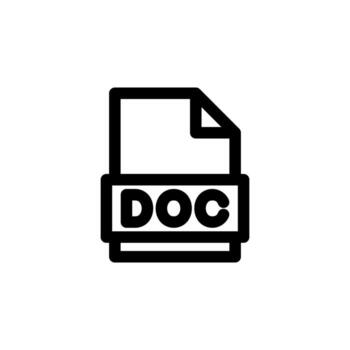 Modern Document Line Icon for File and Office Interface Design vector