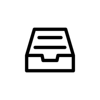 Modern Archive Line Icon for File and Data Management Interface vector