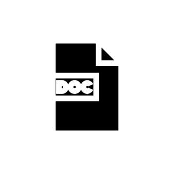 Bold Document Solid Illustration for Work and Productivity UI vector