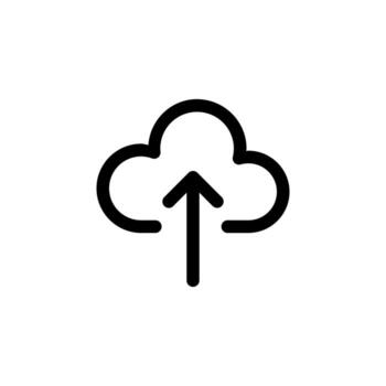 Stylish Cloud Upload Line Outline for Web and Application Concept vector