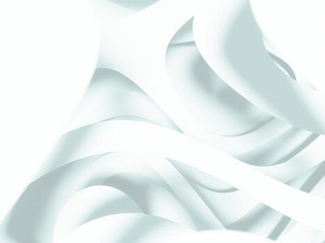 Minimalist white abstract design featuring soft, flowing paper layers with a smooth texture. photo